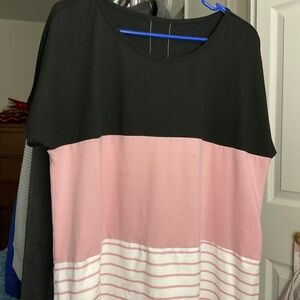 Pink/Black SHEIN Tee 1X